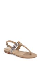 Women's Johnston & Murphy Holly Twisted T-strap Sandal M - Beige
