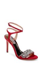 Women's Badgley Mischka Hailey Embellished Ankle Strap Sandal M - Red