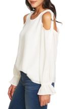 Women's 1.state Blouson Sleeve Cold Shoulder Top, Size - Ivory