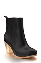 Women's Shoes Of Prey Block Heel Chelsea Boot A - Black