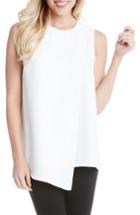 Women's Karen Kane Asymmetrical Front Overlay Crepe Top - Red