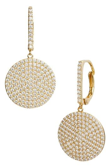 Women's Nordstrom Pave Medium Disc Drop Earrings