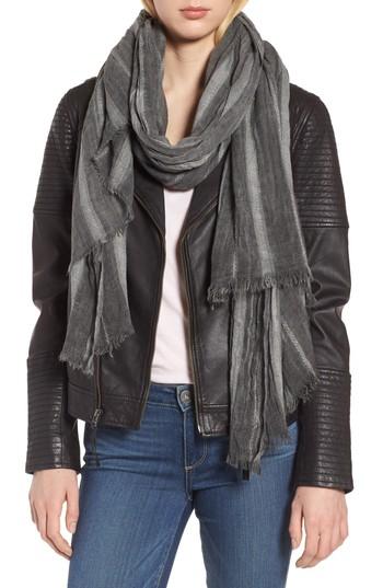 Women's Treasure & Bond Solid Ribbed Wrap Scarf, Size - Grey