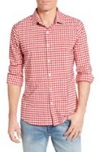 Men's Mizzen+main Hatteras Gingham Performance Sport Shirt - Red