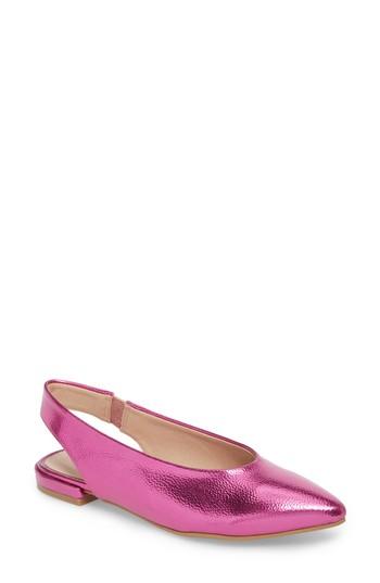 Women's Chinese Laundry Slingback Flat M - Pink