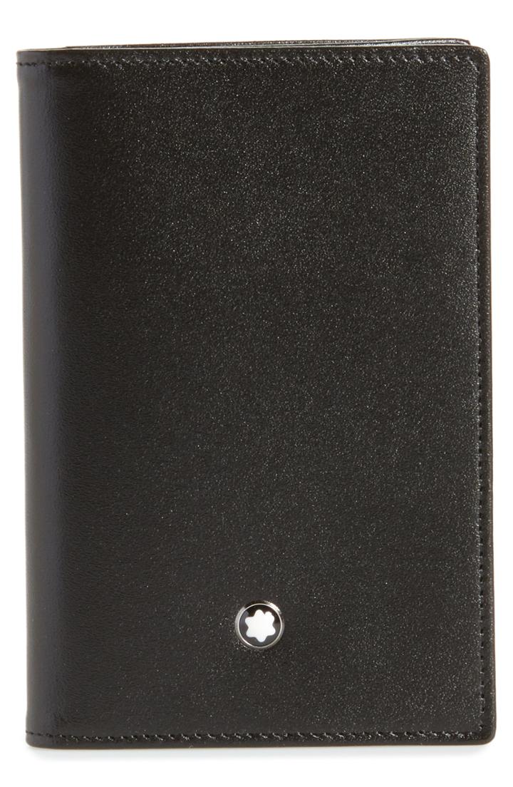 Men's Montblanc Meisterstuck Leather Card Case - Black
