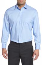 Men's Nordstrom Men's Shop Classic Fit Non-iron Solid Dress Shirt - 35 - Blue