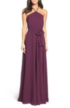 Women's Ceremony By Joanna August Halter Chiffon Gown - Red