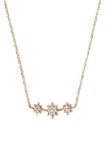 Women's Anzie Aztec North Star Curve Diamond Pave Necklace