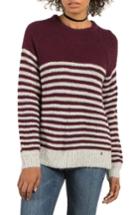 Women's Volcom Cold Daze Stripe Sweater - Burgundy