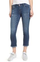 Women's 1822 Denim Side Slit Fray Hem Skinny Jeans - Blue