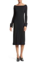 Women's Helmut Lang Slash Cuff Wool Blend Dress - Black