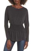Women's Soprano Cupro Smocked Waist Top