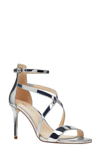 Women's Nine West Retail Therapy Strappy Sandal .5 M - Metallic