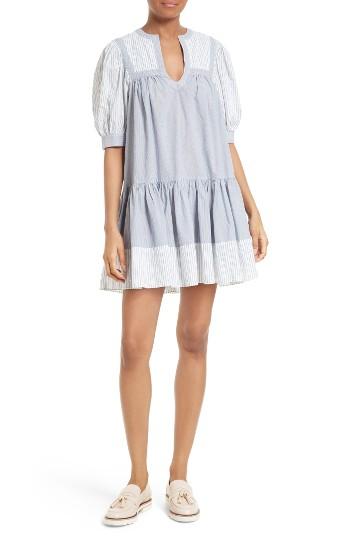 Women's La Vie Rebecca Taylor Mixed Stripe Babydoll Dress