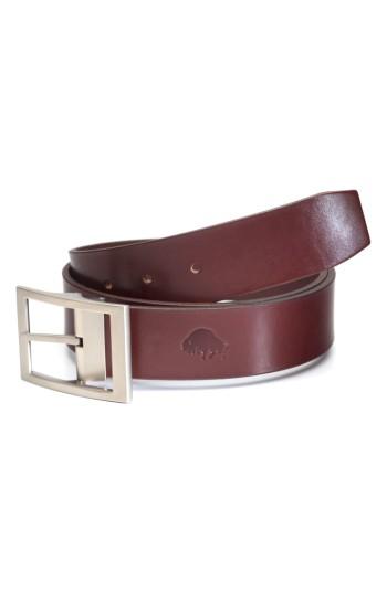 Men's Ezra Arthur No. 2 Leather Belt - Burgundy