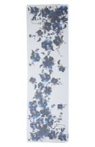 Women's St. John Collection Spring Blossom Silk Georgette Scarf, Size - White