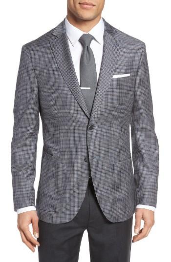 Men's Jkt New York Trim Fit Check Wool Sport Coat