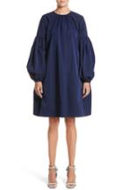 Women's Calvin Klein 205w39nyc Ruched Sleeve Taffeta Dress Us / 38 It - Blue