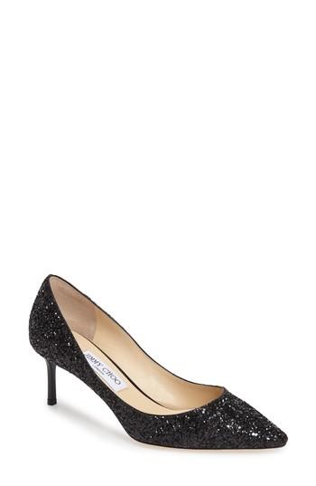 Women's Jimmy Choo 'romy' Pointy Toe Pump .5us / 38.5eu - Black