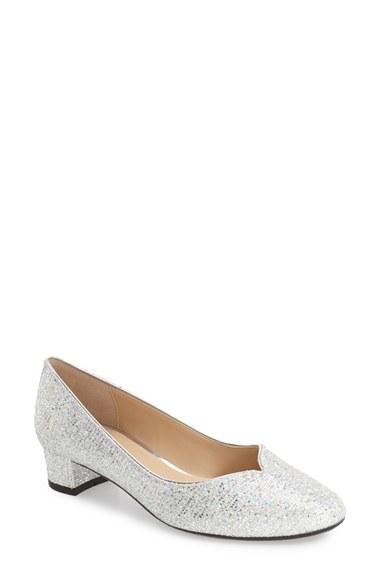 Women's J. Renee 'bambalina' Block Heel Glitter Pump B - Metallic