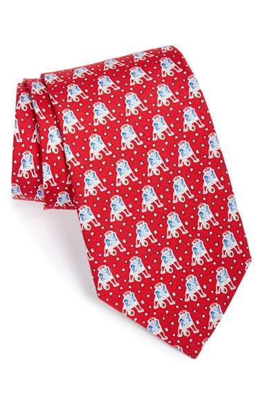 Men's Vineyard Vines New England Patriots Nfl Silk Tie, Size - Red