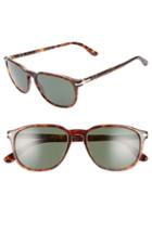 Women's Persol 55mm Square Sunglasses - Havana/ Green Solid