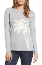 Women's Tommy Bahama Island Palm Intarsia Cashmere Pullover - Grey