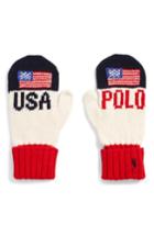 Men's Polo Ralph Lauren Colorblocked Flag Mittens /x-large - Blue