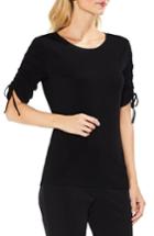 Women's Vince Camuto Ruched Elbow Sleeve Top - Black