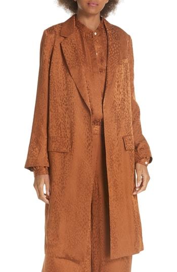 Women's A.l.c. Charleston Silk Jacquard Jacket - Brown