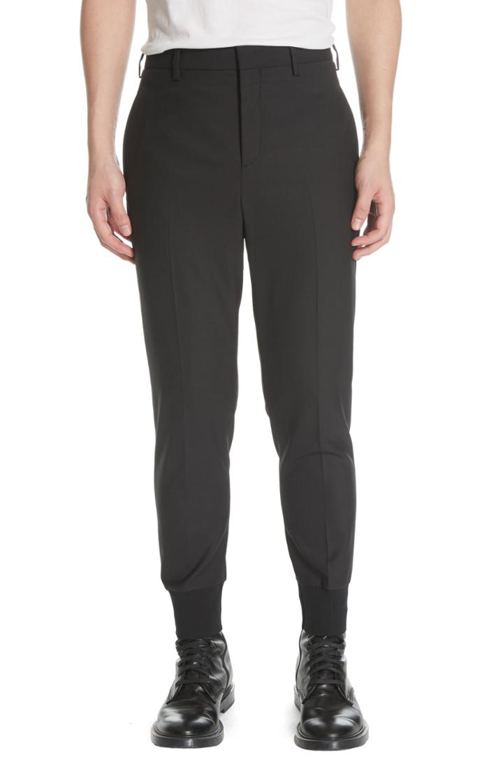 Men's Neil Barrett Banded Hem Trousers Eu - Black