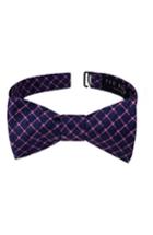 Men's Ted Baker London Superb Check Silk Bow Tie, Size - Pink