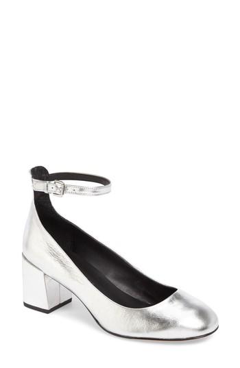 Women's Rebecca Minkoff Bridget Ankle Strap Pump .5 M - Metallic