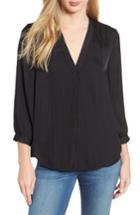 Women's Vince Camuto Hammered Satin Blouse, Size - Black