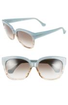 Women's Balenciaga 59mm 'ba0015' Sunglasses - Aquamarine Gradient/ Brown