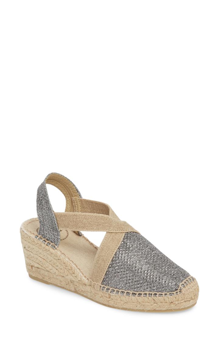 Women's Toni Pons 'triton' Espadrille Wedge Us / 35eu - Grey