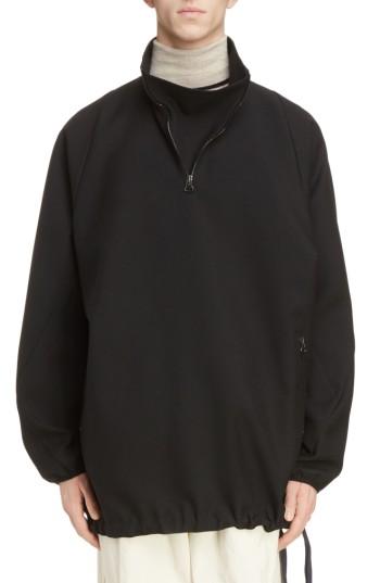 Men's Lanvin Oversize Wool Windbreaker