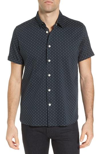 Men's Ted Baker London Franktt Extra Slim Fit Stretch Short Sleeve Sport Shirt