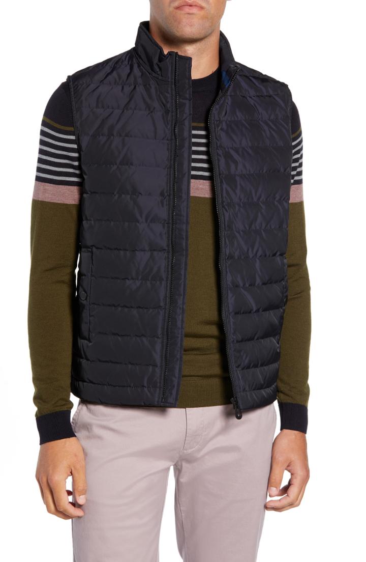 Men's Ted Baker London Yarg Slim Fit Quilted Vest (m) - Blue
