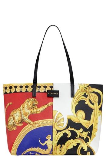 Versace Pillow Talk Print Soft Tote - Black