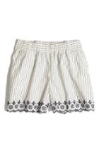 Women's Madewell Embroidered Jardin Shorts, Size - Blue