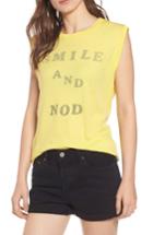 Women's Wildfox Smile And Nod Vintage Muscle Tee - Yellow