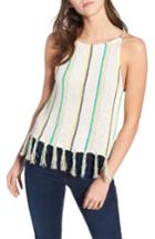 Women's Cupcakes And Cashmere Cecille Stripe Sweater Tank - Beige