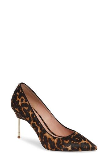 Women's Kurt Geiger London Britton 90 Genuine Calf Hair Pump .5us / 39eu - Brown