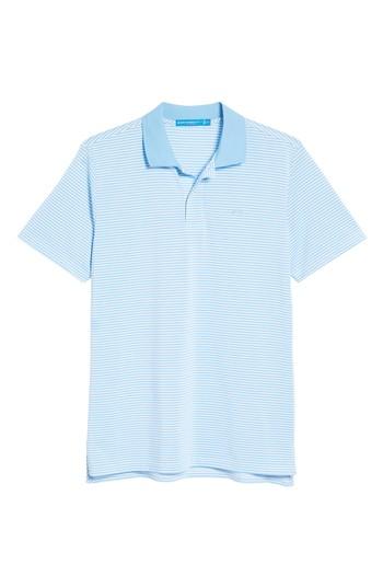Men's Southern Tide Regular Fit Stripe Stretch Polo, Size - White