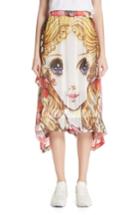 Women's Comme Des Garcons Manga Print Skirt - Pink