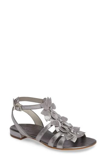 Women's Paul Green Norien Embellished Flower Sandal Us / 6.5uk - Metallic