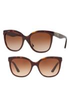 Women's Burberry Marblecheck 55mm Polarized Square Sunglasses - Bordeaux Gradient