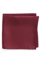 Men's Nordstrom Men's Shop King Twill Silk Pocket Square, Size - Burgundy